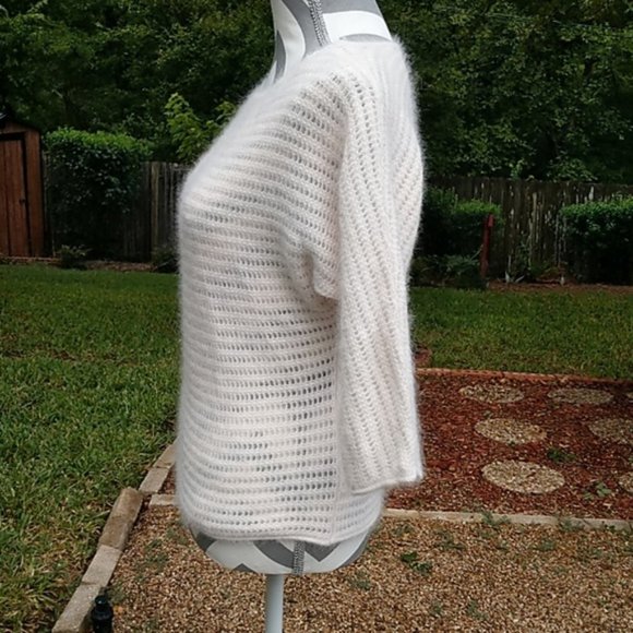 Ann Taylor Rabbit Hair 3/4 Sleeve Top - Picture 4 of 7